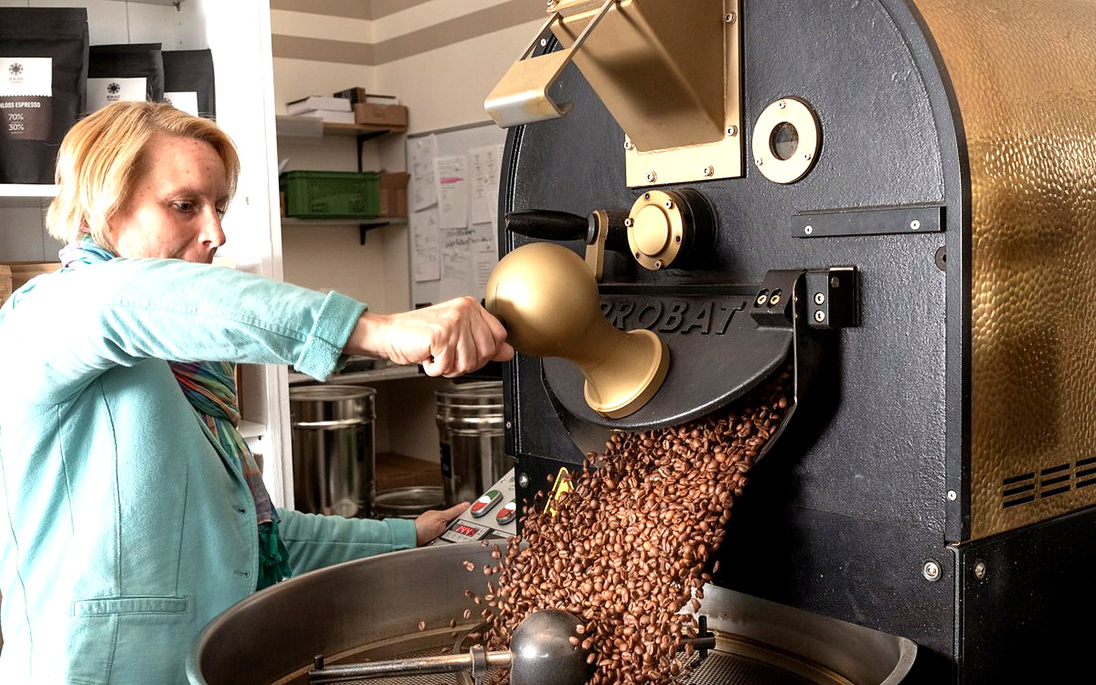 Kaffeeröstung in der Fleesensee Rösterei, Göhren-Lebbin