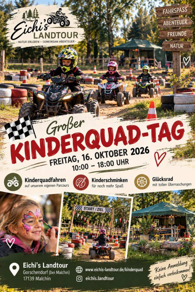 Großer Kinderquad-Tag bei Eichi’s Landtour