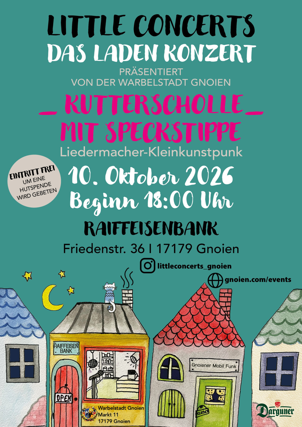 little concerts - Das Laden Konzert mit KUTTERSCHOLLE MIT SPECKSTIPPE präsentiert von der Warbelstadt Gnoien