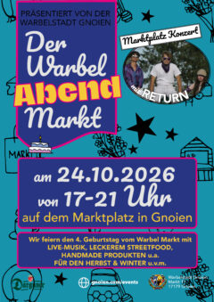 Der Warbel Abend Markt unterm Sternenhimmel mit Marktplatz-Konzert