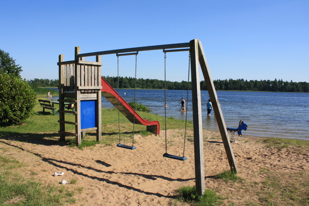 Badestrand am Campingplatz am Krakower See